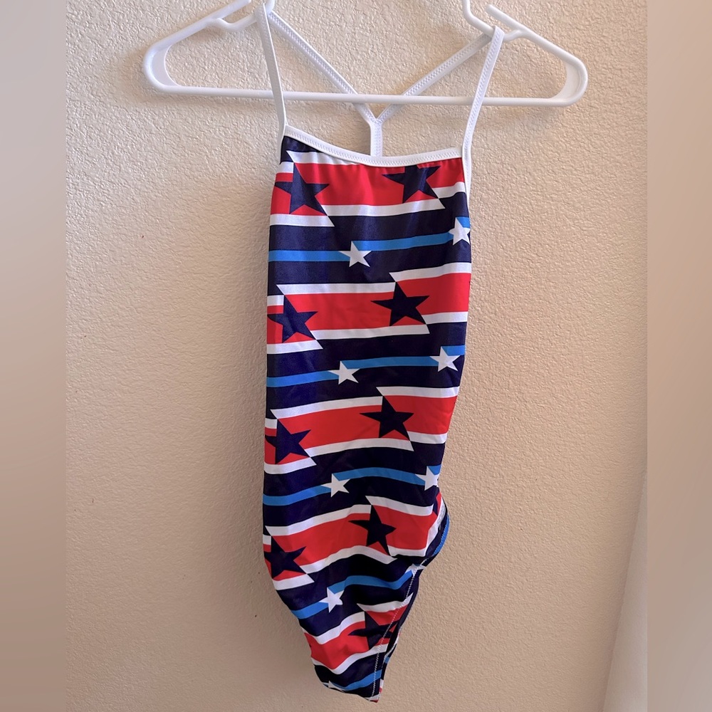 Stars and Stripes Speedo competition swim suit women’s
